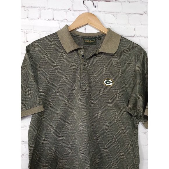 Bobby Jones Collection Green Bay Packers Patch Golf Polo Shirt Men's Size Medium - Picture 2 of 6